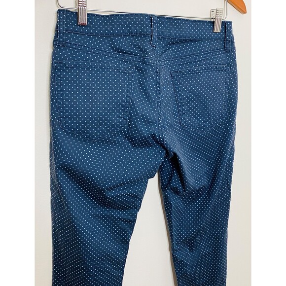 Old Navy Rockstar Blue Polka Dot Stretch Slim Fit Low Rise Denim Jeans Sz 8 - Picture 5 of 7